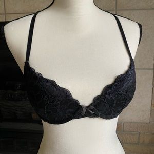 black lace push up bra